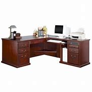 Image result for Kathy Ireland L-shaped Desk with Hutch