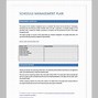 Image result for Schedule Management Plan Template