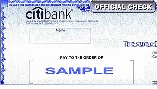 Image result for Citibank Cashier's Check