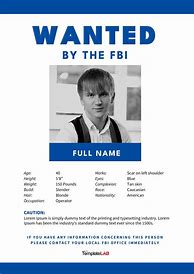 Image result for FBI Most Wanted Fugative Template