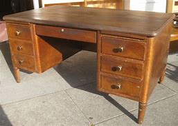 Image result for Vintage Wood Desk