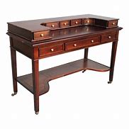 Image result for Wood Writing Desk with Drawers
