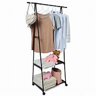 Image result for Hanging Clothes Rack Shelf