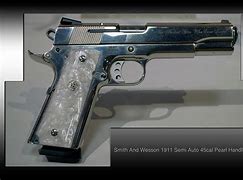 Image result for Chrome Pistol with Pearl Handle