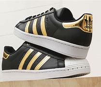 Image result for Adidas Superstar Shoes Men Black Yellow Gold