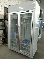 Image result for Moisted Double Door Glass Freezer