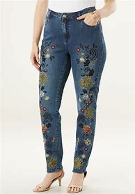 Image result for Floral Jeans Women