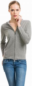 Image result for Women's Cashmere Zip Up Hoodie