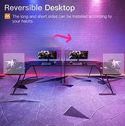 Image result for L-shaped Computer Desk with Keyboard Tray