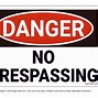 Image result for No Trespassing Signs Printable