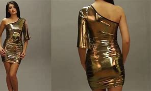 Image result for Metallic Gold Dress