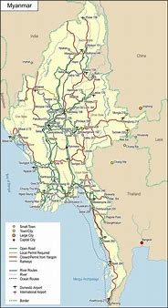 Image result for Myanmar River Map