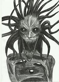 Image result for Scary Demon Face Drawings