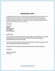 Image result for Written Resignation Letter