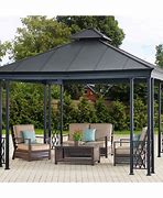 Image result for Suntime Fully Enclosed Canopy 12 ft. W X 12 ft. D Aluminum Pop-Up Gazebo Aluminum/Metal/Soft-Top In Brown/Gray, Size 144.0 H X 144.0 W X 144.0 D In