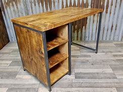 Image result for Rustic Desk with Storage