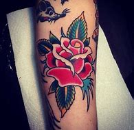 Image result for Traditional Rose Tattoo