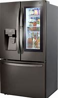 Image result for black 3 door fridge