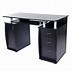 Image result for Black Office Desk with Drawers