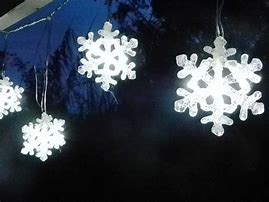 Image result for Outdoor Hanging Snowflake Christmas Lights