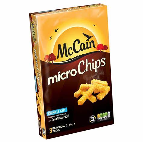 McCain Micro Chips Crinkle Cut 3 x 100g | Chips & Fries | Iceland Foods