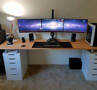 Image result for Double Monitor Office Desk