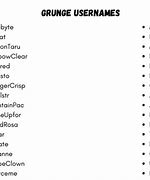 Image result for Aesthetic Usernames Grunge List