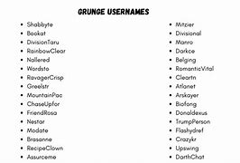 Image result for Aesthetic Grunge Usernames for Roblox