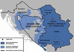 Image result for Croatia Bosnia Serbis Map