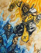 Image result for Sub-Zero and Scorpion Cartoon Drawing MK