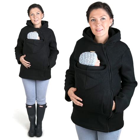 BASIC Baby carrier hoodie Kangaroo coat jacket for Mom baby wearing  
