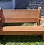 Image result for Natural Wood Bench with Back
