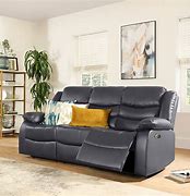 Image result for Grey Leather Recliner Corner Sofa
