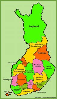 Image result for Finland Province Map