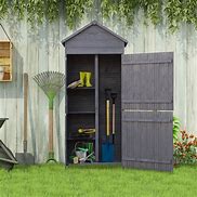 Image result for Outsunny Metal Outdoor Utility Storage Tool Shed For Backyard And Garden 11.15' W X 12.5' D Grey