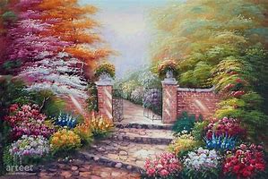 Image result for Garden Art Painting