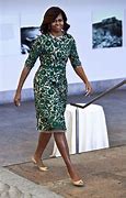 Image result for Michelle Obama Green Dress