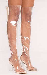 Image result for Clear Thigh High Boots