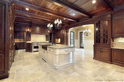 Pictures of Kitchens   Traditional   Dark Wood Kitchens, Cherry Color  