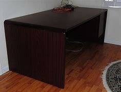 Image result for Glass and Wood Desk
