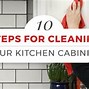 Image result for Cleaning Kitchen Cabinets