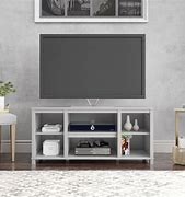 Image result for Mainstays Parsons Cubby TV Stand For Tvs Up To 50 Inch, True Black Oak Size: 50 Inch