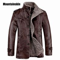 Image result for Leather Winter Coats for Men