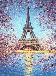 Image result for Paris Eiffel Tower Oil Painting