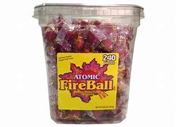 Image result for Atomic Fireball Cinnamon Flavored Candy | 240Ct | Halloween Candy