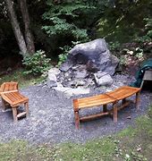 Image result for Stonegate Designs Outdoor Wooden Fire Pit Bench - Model T-24N333MB02