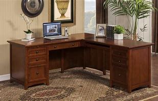 Image result for Best L-shaped Desk with Drawers