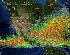 Image result for Map of NC Hurricane Paths