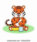 Image result for Tiger Eating Cartoon