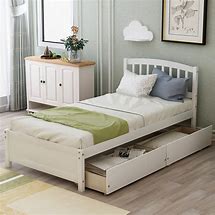 Image result for Twin Platform Beds with Storage Drawers